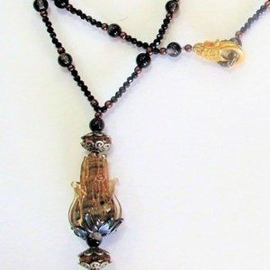 Detailed Amber colored Lampwork Original